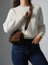 Sac Bandoulire Xs Altesse Suede Etrier Marron altesse suede EASU048X-vue-porte